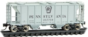 PENNSYLVANIA 2 BAY COVERED HOPPER (METAL WHEELS) RD # 257759