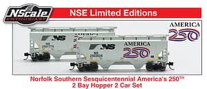 SPECIAL RUN INTERMOUNTAIN NS 250TH ANNIVERSARY TRINITY 3281 HOPPER SET