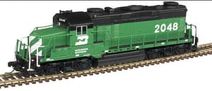 BURLINGTON NORTHERN GP-20 RD# 2066 - GOLD SERIES - DCC/SOUND - 1 PC LEFT