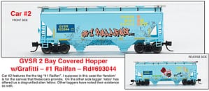 SPECIAL RUN INTERMOUNTAIN GOLDEN WEST GRAFFITI TRINITY 3281 COVERED HOPPER CAR # 2