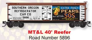 Z SCALE MT&L 40FT REEFER RD# 5896 - ARRIVING 02/24