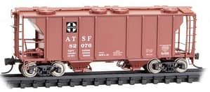 ATSF PS-2 COVERED HOPPER WITH METAL WHEELS RD# 82076