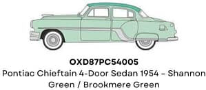 Pontiac Chieftain 4-Door Sedan 1954 – Shannon Green / Brookmere Green