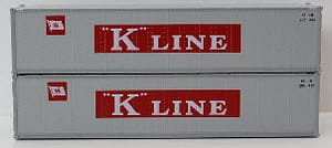 K LINE 40FT STANDARD HEIGHT SMOOTH SIDE CONTAINER 2 PACK