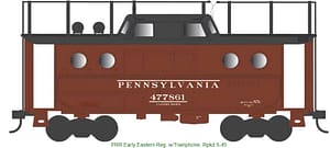 Ho N-5c Caboose PRR 477861