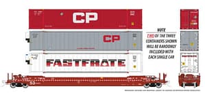 Ho 53'Well Car CP 2 Car Set/3pk