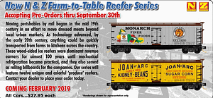 FARM TO TABLE CAR #1 - N SCALE