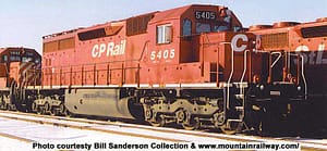 CP RAIL EX QNSL NO MULTI MARK SD40 #5405 DCC READY