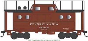 Ho N-5c Caboose PRR 477856
