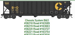 N 100 Ton Hopper Chessie System B&O #163589