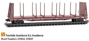 NORFOLK SOUTHERN BULKHEAD PULPWOOD CAR RD# 115624