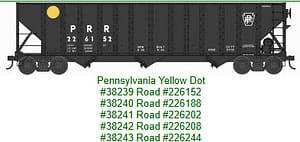 N 100 Ton Hopper Pennsylvania Yellow Dot #226152