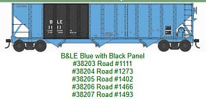 N 100 Ton Hopper B&LE Blue with Black Panel #1111