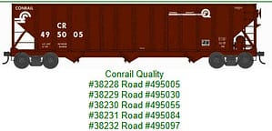 N 100 Ton Hopper Conrail Quality #495005