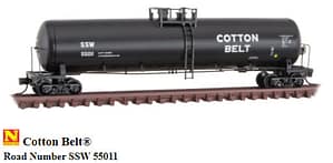 COTTON BELT 56FT TANK CAR RD# 55011