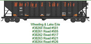 N 100 Ton Hopper Wheeling & Lake Erie #501