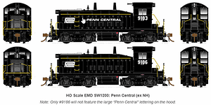 PENN CENTRAL SW1200 RD# 9183 DC/SILENT