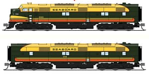 EMD E7 A/B Set, SAL 3022 / 3106, Citrus Scheme, A-unit No-Sound / DCC-Ready, Unpowered B, N
