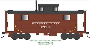 Ho N-5 Caboose PRR 477004