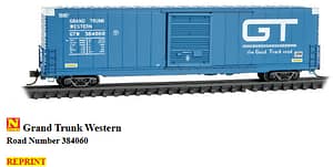 GRAND TRUNK WESTERN 60FT BOXCAR RD# 384060