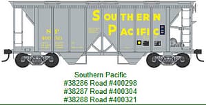 N 70 Ton Two Bay Covered Hopper Southern Pacific RD# 400298