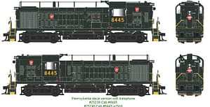 PENNSY RS-3 HAMMERHEAD DECAL VERSION NO TRAINPHONE # 8445 DCC READY