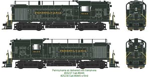 PENNSY RS-3 HAMMERHEAD AS DELIVERED W/TRAINPHONE # 8445 DCC READY