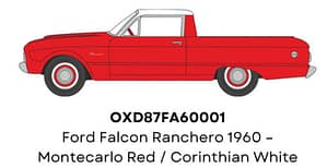 Ford Falcon Ranchero 1960 – Montecarlo Red / Corinthian White