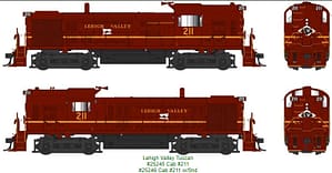 LEHIGH VALLEY TUSCAN RS-3 HAMMERHEAD # 211 DCC READY