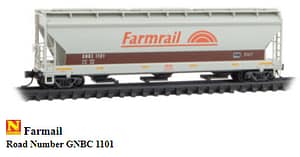 FARMRAIL 3 BAY COVERED HOPPER RD# GNBC 1101