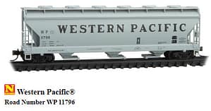 WESTERN PACIFIC 3 BAY COVERED HOPPER - 1 PC LEFT