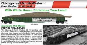 CNW 65FT 70 TON MILL GONDOLA - MID MONTH SHIPPING