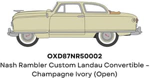 Nash Rambler Custom Landau Convertible – Champagne Ivory (Open)