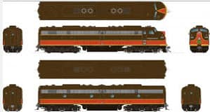 ILLINOIS CENTRAL E8A & E8B #4029 & #4104 DC/SILENT