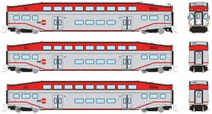 N Bilevel Commuter Car CalTrain Set#3