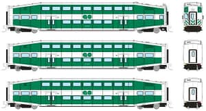 N Bilevel Commuter Car GO Transit Set#3
