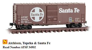 ATSF 40FT BOXCAR RD# 34902