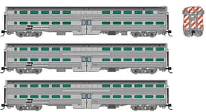 N Gallery Commuter Car: Burlington Northern: Set #1 (Cab: 791 Coaches: 728 746)