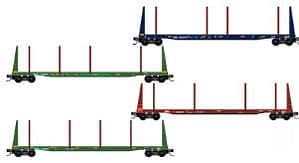 MONTANA RAIL LINK "EASTER EGG" BULKHEAD FLATCAR 4 PACK