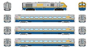 N LRC Trainset (DC/DCC/Sound): VIA Rail: Set #1 (#6917 + VIA 1 Coach + 2 Coaches)