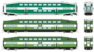 N Bilevel Comm Car GO/Metrolinx Set#2