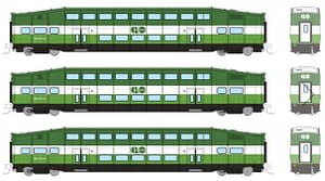 N Bilevel Comm Car GO/Metrolinx Set#3
