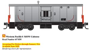 WESTERN PACIFIC MOW CABOOSE
