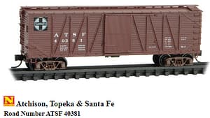 ATSF 40FT BOXCAR RD# 40381