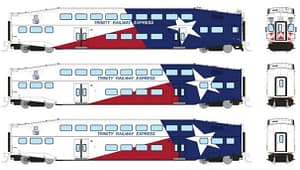N Bilevel Comm Car Trinity Rail Ex Set#3