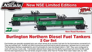SPECIAL RUN ATLAS BN FUEL TANKER 2 CAR SET - 1 set left