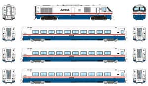 N LRC Trainset (DC/DCC/Sound): Amtrak: Set #1 (#38 + 3 Coaches)
