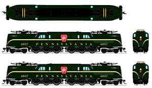 PRR GG1 DGLE BROAD STRIPE BUFF LETTERING & STRIPE ROMAN LETTERING RD# 4807