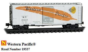 WESTERN PACIFIC 40FT BOXCAR RD# 19537