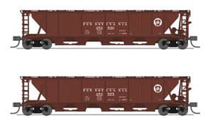 PRR CIRCLE KEYSTONE H32 COVERED HOPPERS - SET A